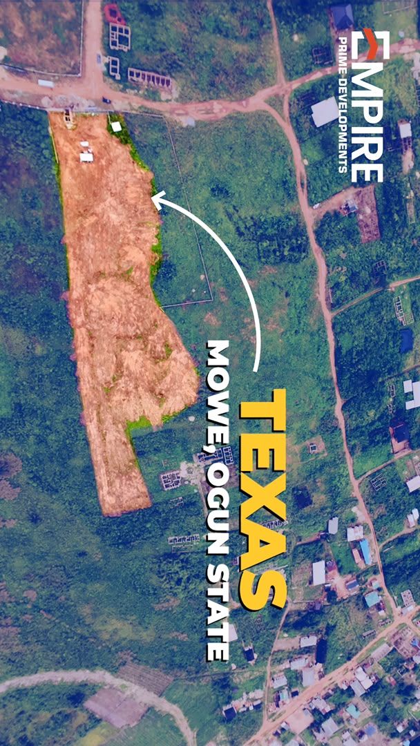 Drone view of Texas Estate land